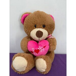 Teddy Bear Pink Heart Love Plush 12" Stuffed Animal Toy Midwood Brands